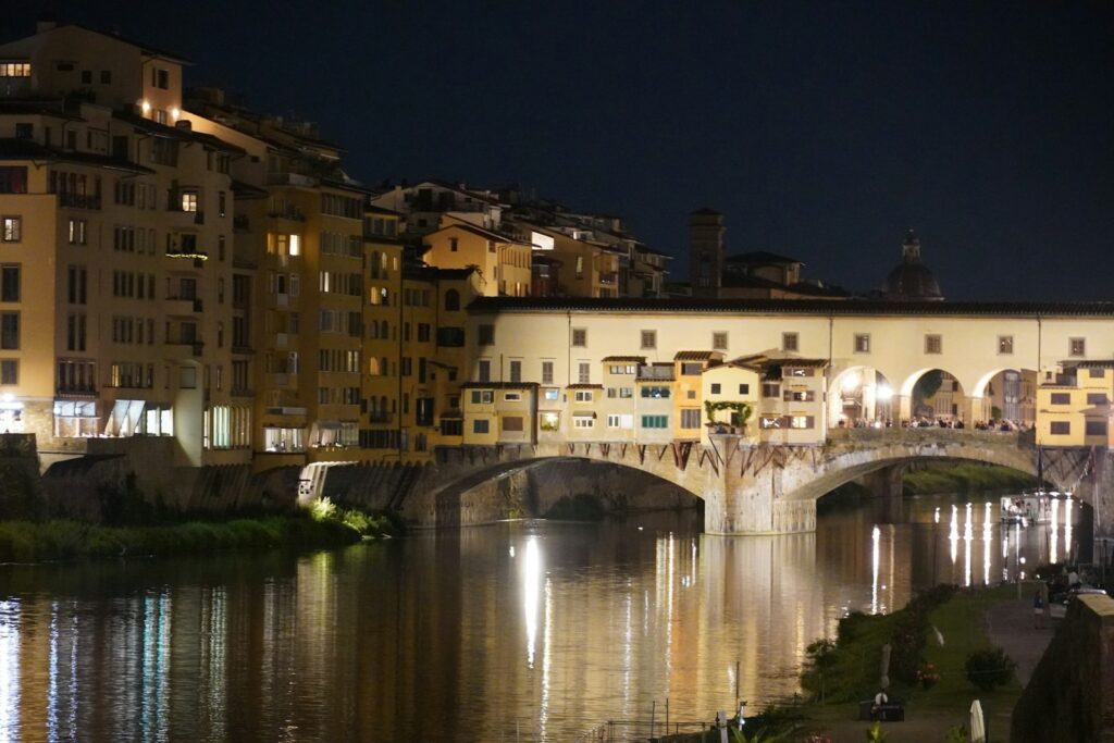 Pogled na Firence ponoči